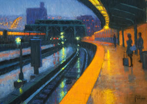 painting entitled Evening, Brooklyn Bound by Joseph Peller