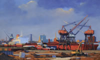 Tanker, Tug, Cranes