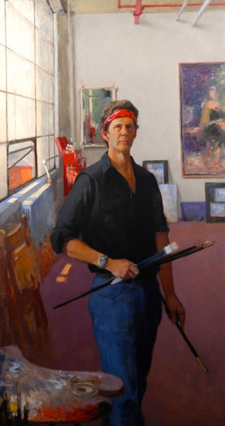 Painting by Joseph Peller, Self-Portrait