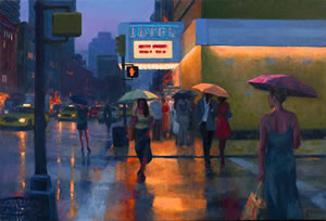 Painting entitled Summer Evening by Joseph Peller.